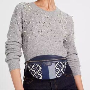 Spade Flower Jacquard Stripe Medium Belt Bag - SOLD OUT ONLINE